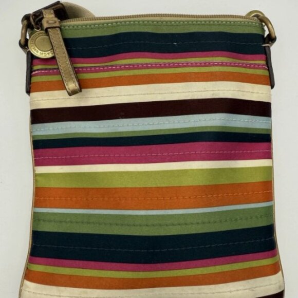 Coach 41674 Legacy Stripe Scarf Print Crossbody 65th Anniversary $188 - Picture 3 of 7